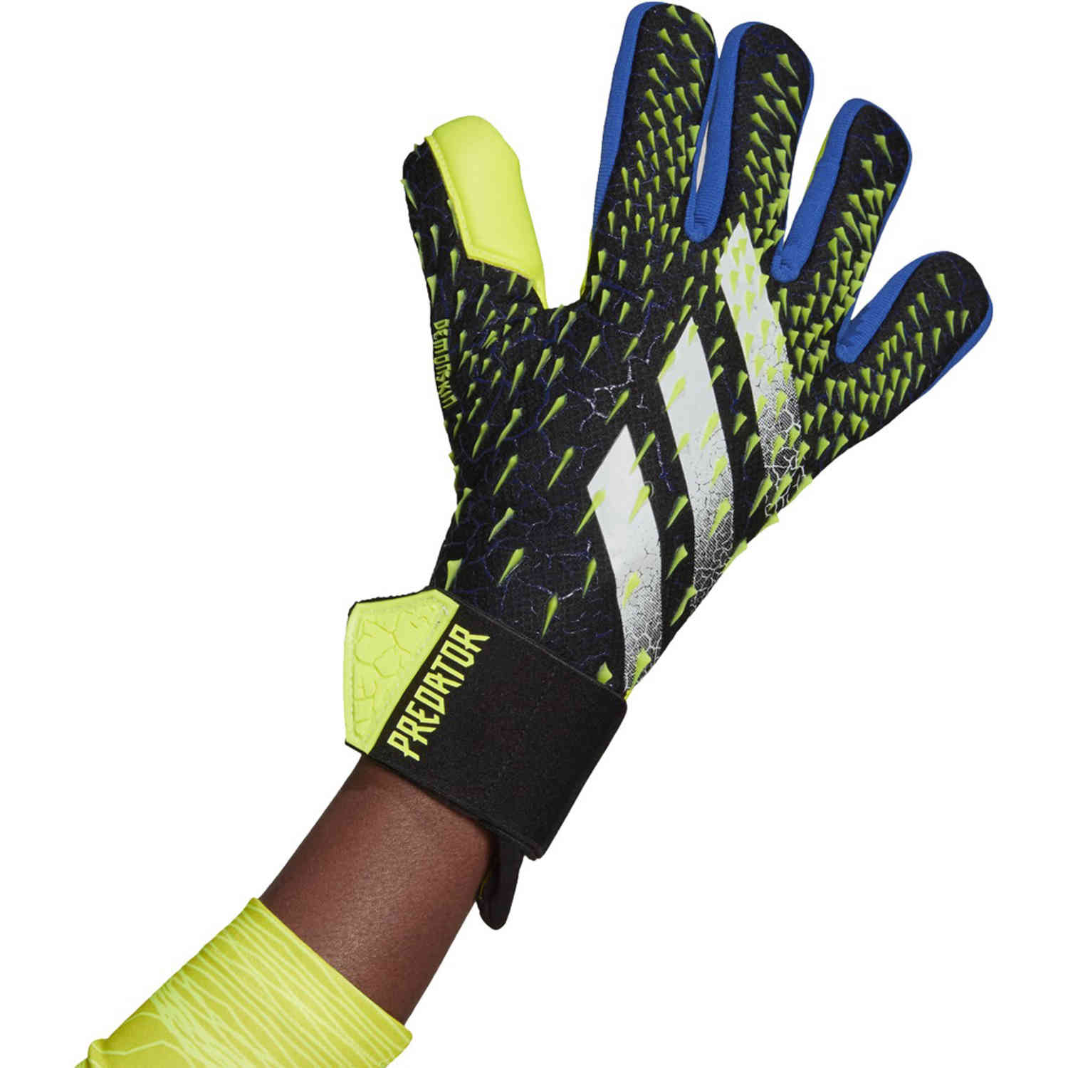 Puma Ultra 1 Negative Cut Goalkeeper Gloves - Green, Black & Blue