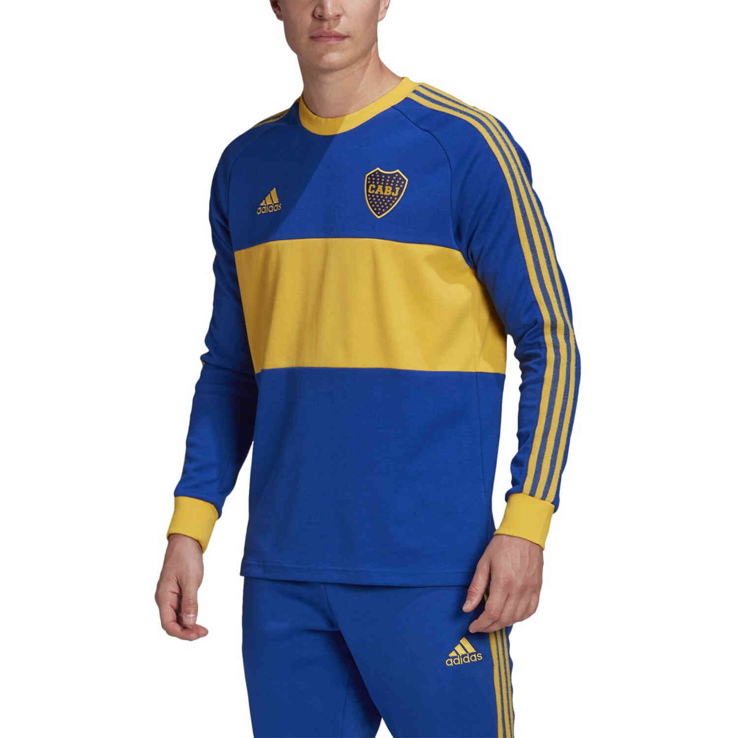 adidas Boca Juniors L/S Retro Jersey - Power Blue - SoccerPro