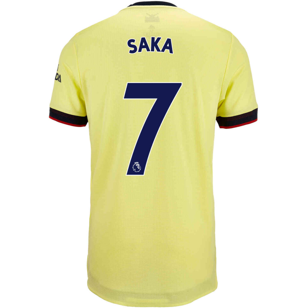 202122 adidas Bukayo Saka Arsenal Away Authentic Jersey - SoccerPro