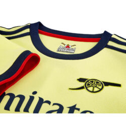 Arsenal adidas 2021 Away Authentic Patch Jersey - S, Pearl Citrine