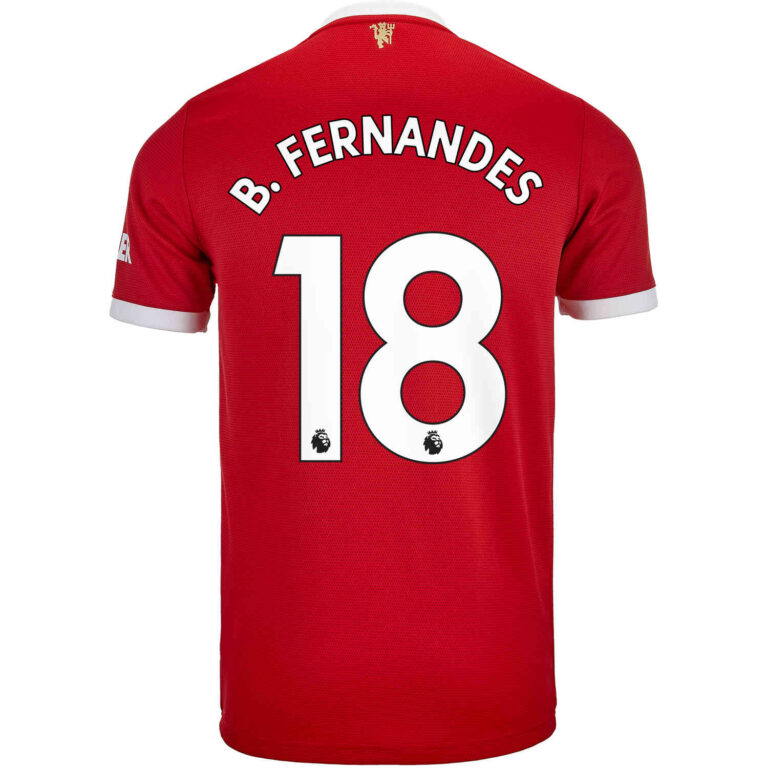 2021/22 Kids adidas Bruno Fernandes Manchester United Home Jersey ...