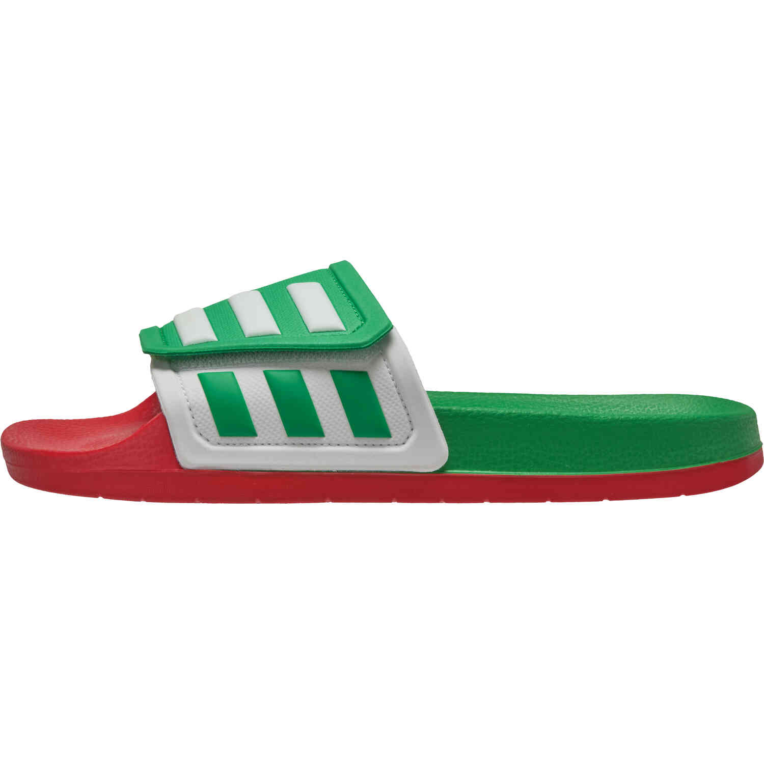 adidas Mexico Adilette TND Slides - Vivid Green & White with