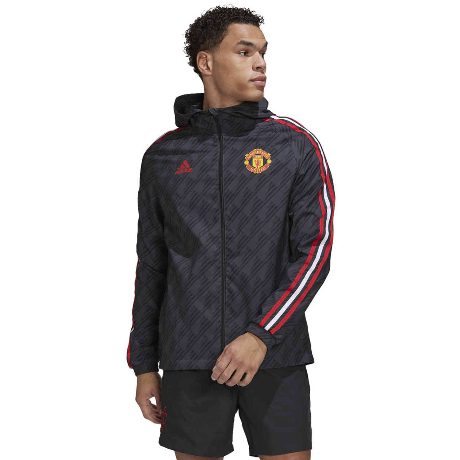 Kluisje Ongunstig snelheid adidas Manchester United Windbreaker Jacket - Night Grey - SoccerPro