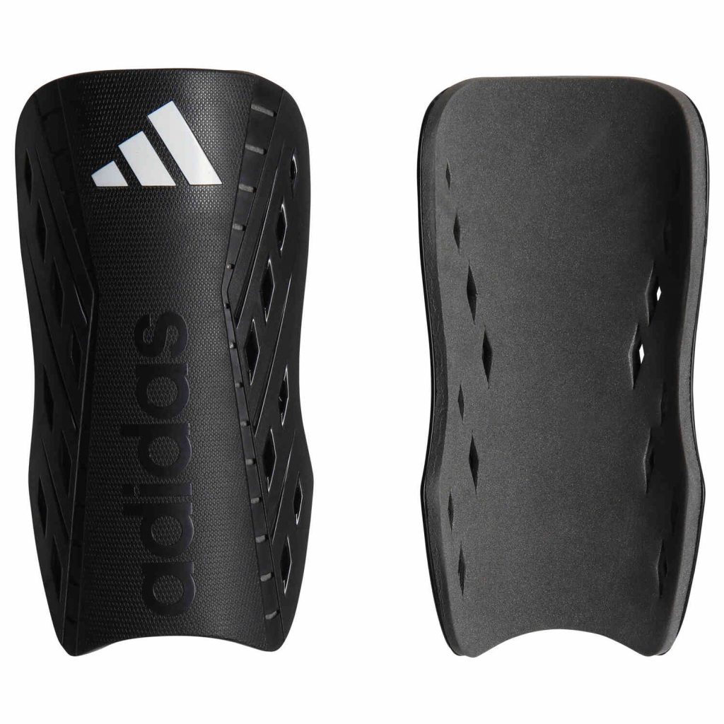 Adidas Classics Club Shin Guards - Black & White With White - Soccerpro