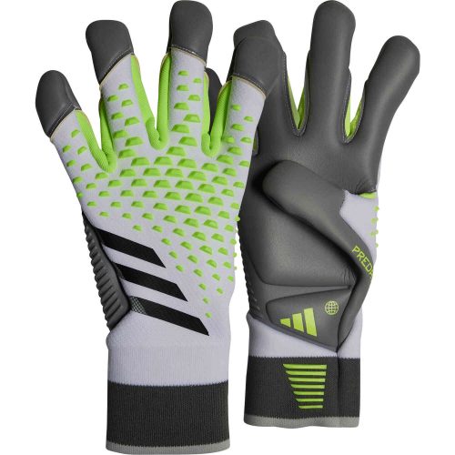 adidas Predator Pro Hybrid Cut Goalkeeper Gloves - White & Lucid Lemon ...