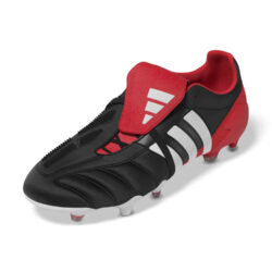 adidas Predator Mania FG Firm Ground - Black & White with Red - SoccerPro