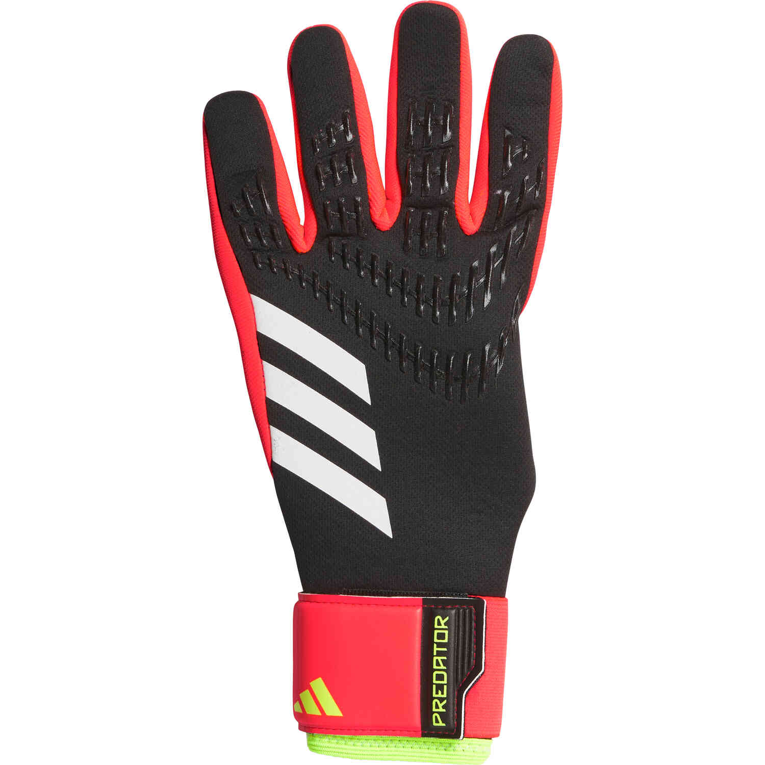 adidas Predator League Goalkeeper Gloves - Black & Solar Red with Solar ...