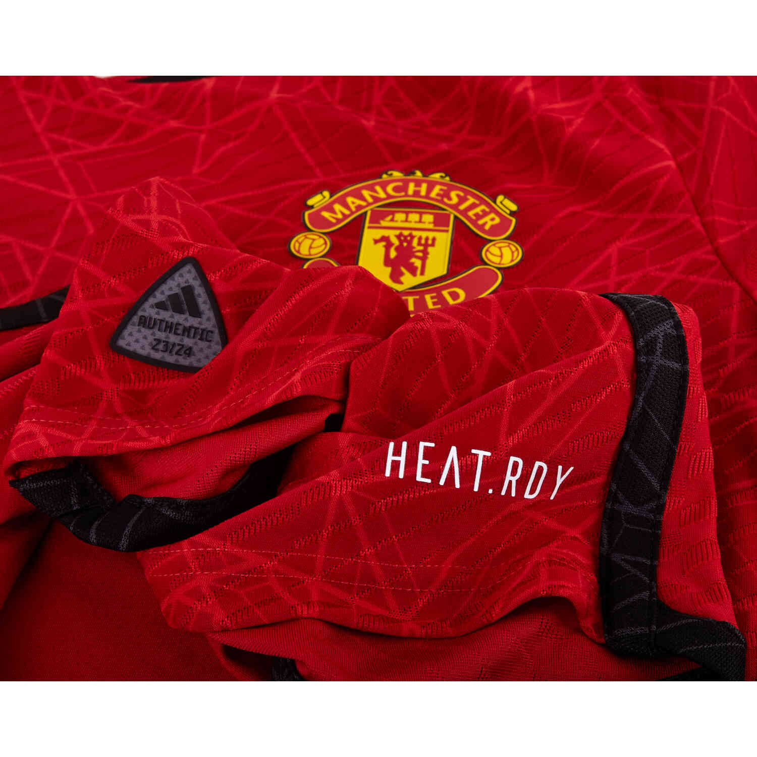 adidas Manchester United 23/24 Home Authentic Soccer Jersey - Red