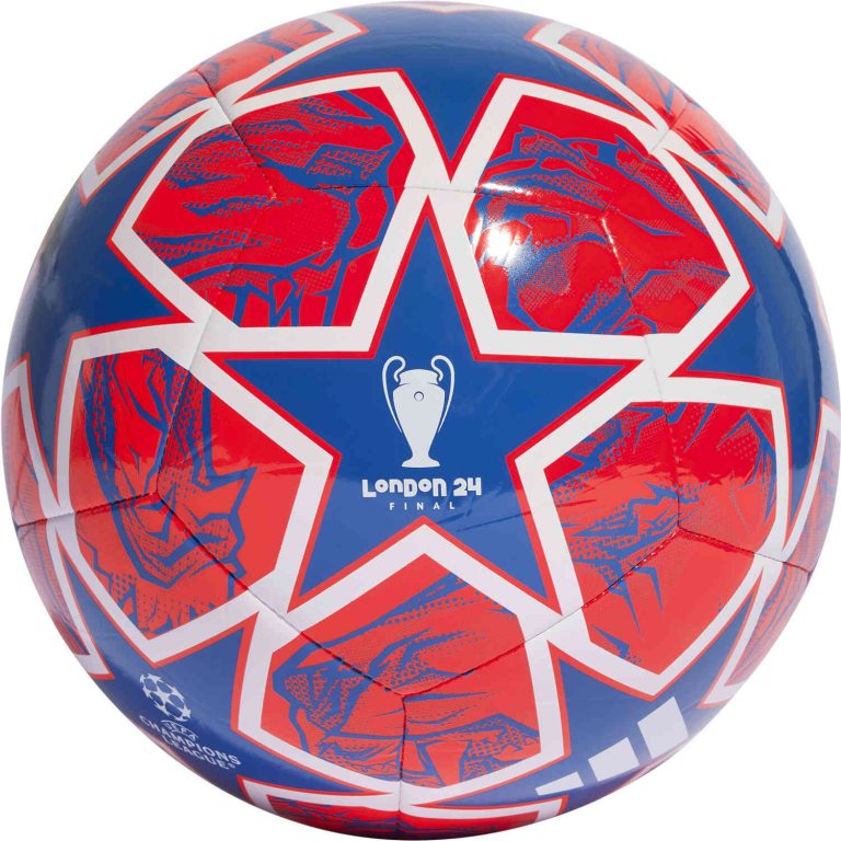 adidas UCL Club Soccer Ball - Glory Blue & Solar Red with White - SoccerPro