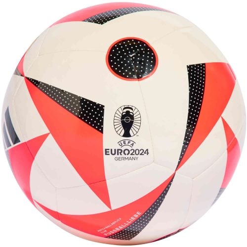 adidas Euro24 Club Ball Club Soccer Ball - White & Solar Red with Black