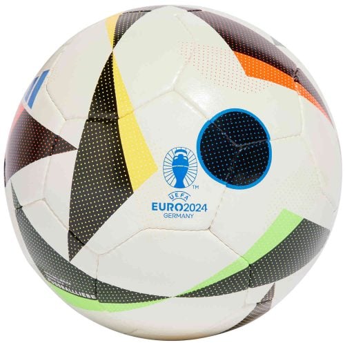 adidas Euro24 Futsal Futsal Soccer Ball - White & Black with Glory Blue