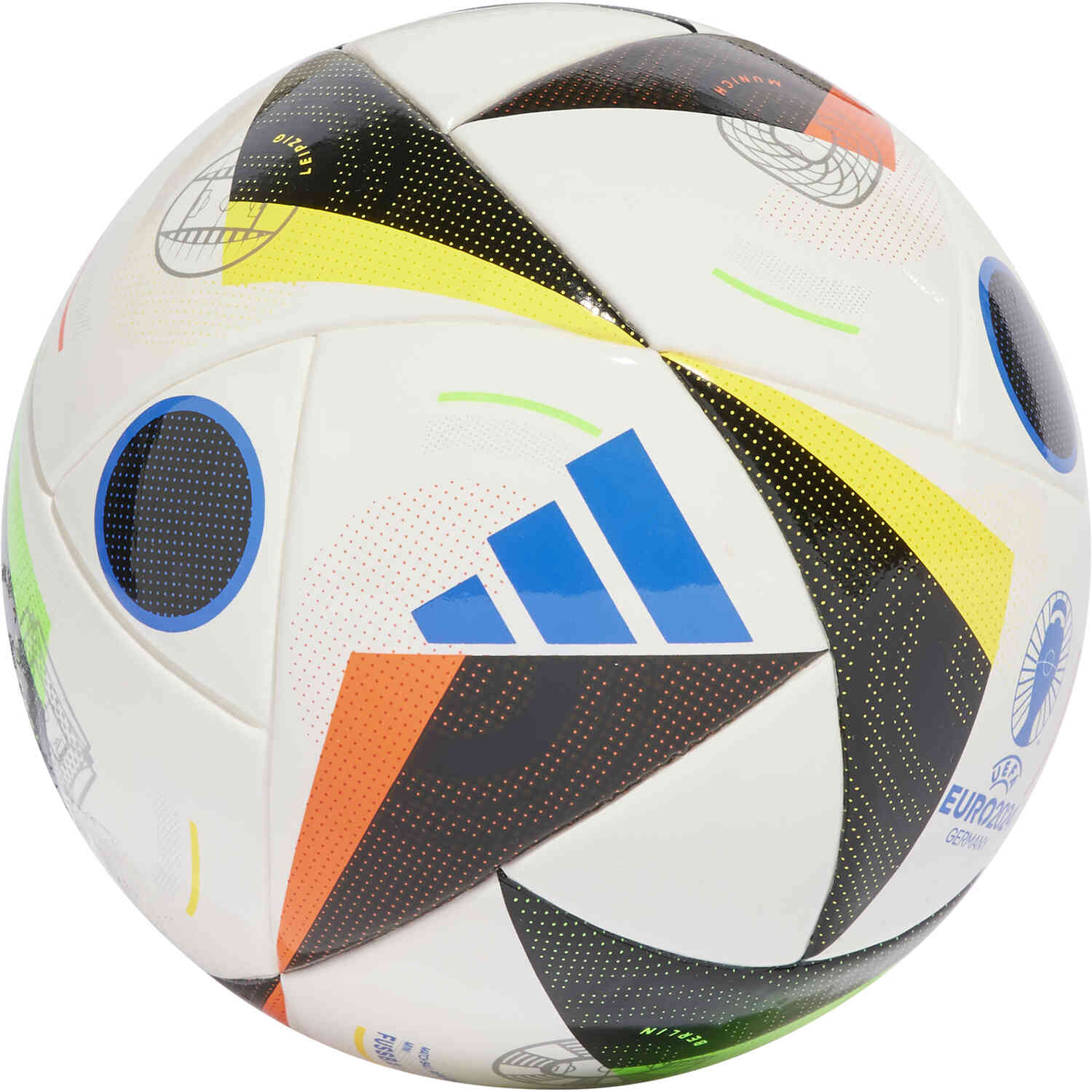 adidas Euro24 Mini Soccer Ball - White & Black with GloBlu - SoccerPro