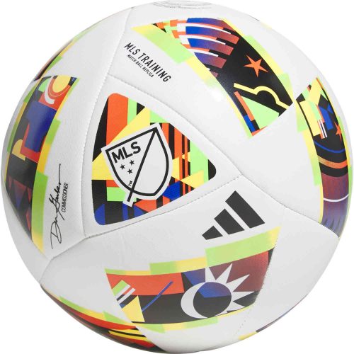 adidas MLS Soccer Ball Club Soccer Ball – White & Black with Solar Gold
