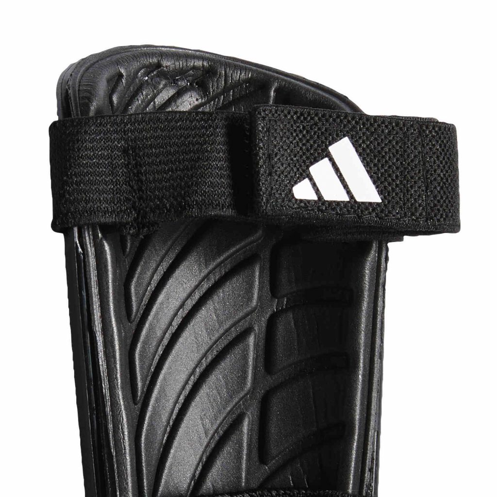 Kids adidas Tiro Club Shin Guards - Black & Gold Metallic with White ...