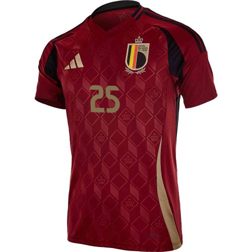 2024 adidas Jeremy Doku Belgium Home Jersey - SoccerPro