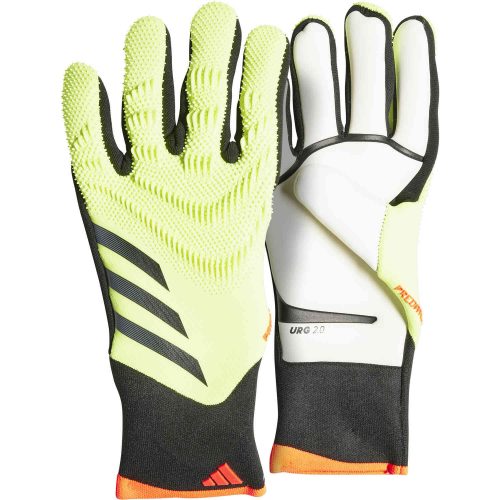 adidas Predator Pro Goalkeeper Gloves - Solar Yellow & Black with Solar Red