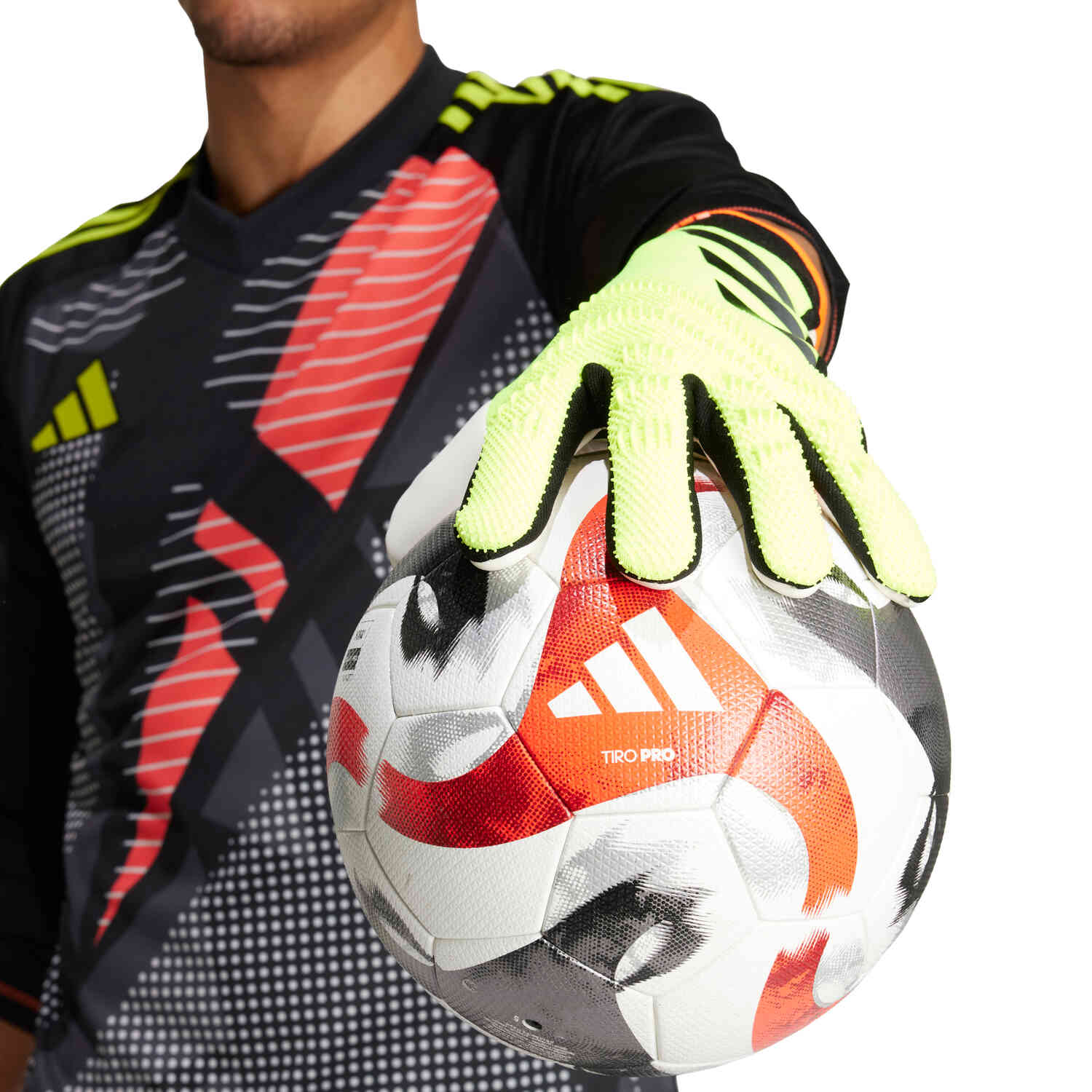 adidas Predator Pro Goalkeeper Gloves - Solar Yellow & Black with Solar ...