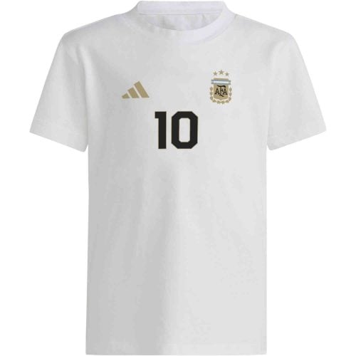 Kids adidas Lionel Messi Argentina T-shirt – White