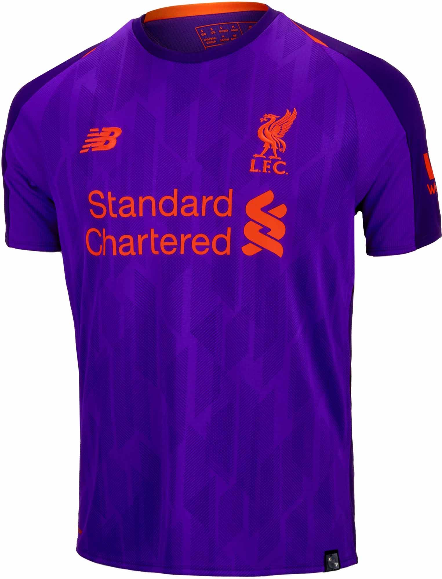 Liverpool FC 2018/19 New Balance Purple Away Shirt Jersey # 19