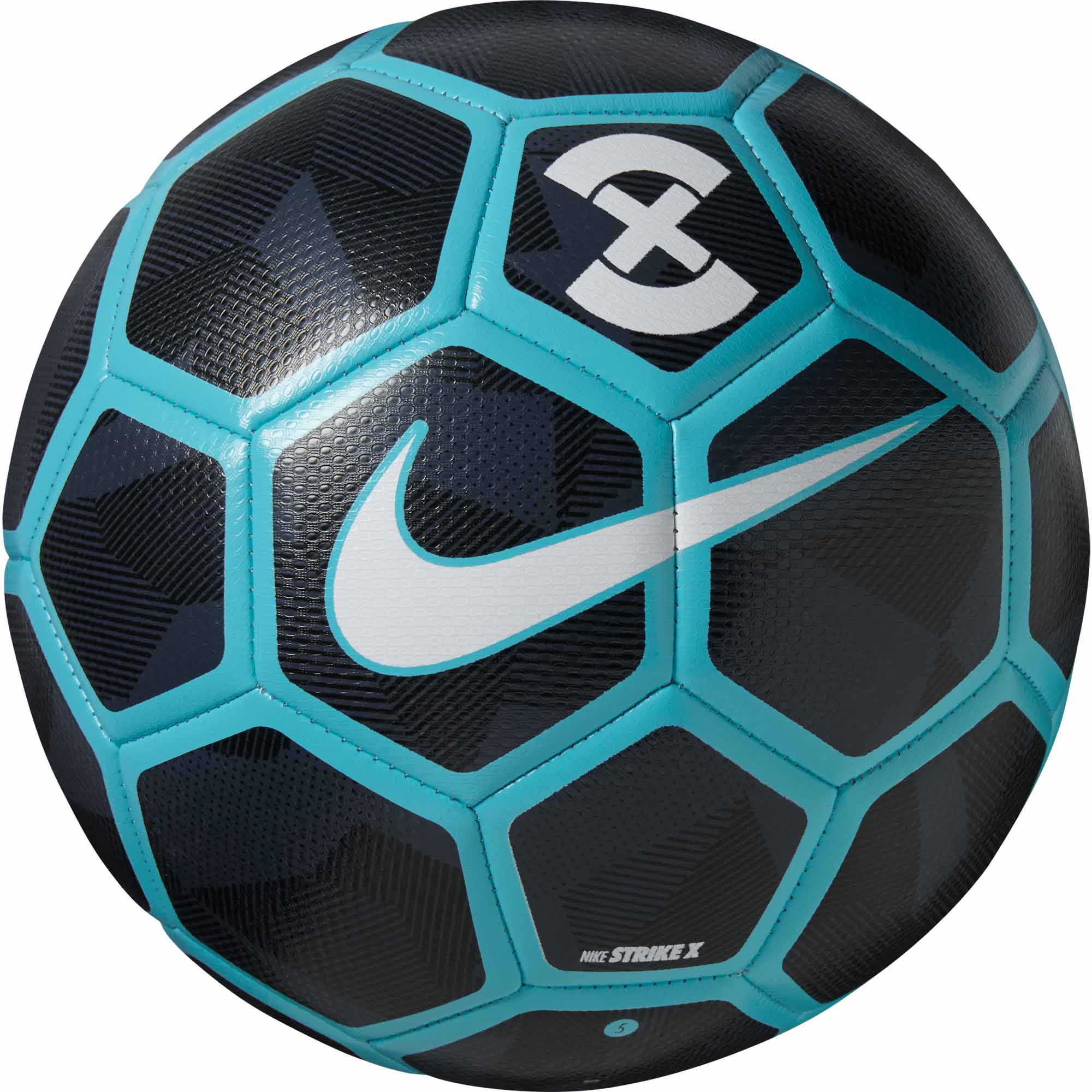 blue nike strike soccer ball