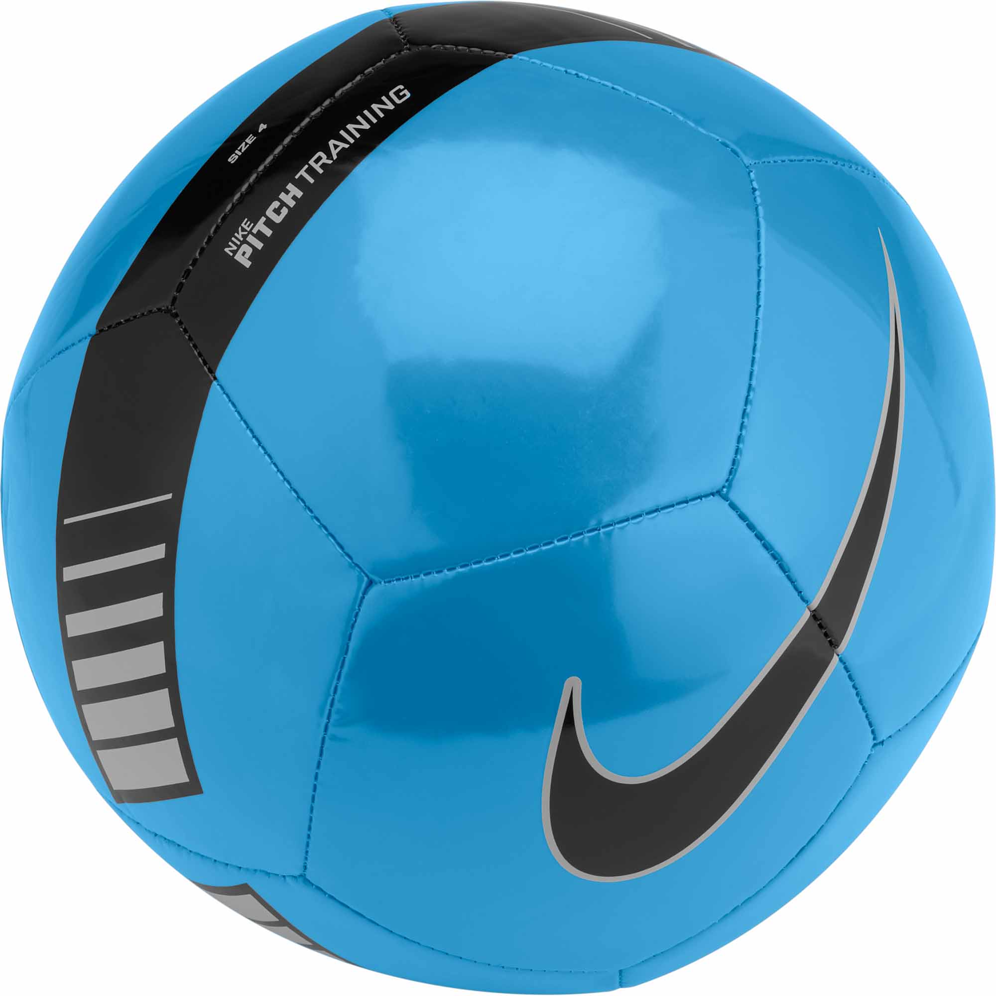 Nike Pitch Training Soccer Ball Cyan And Silver