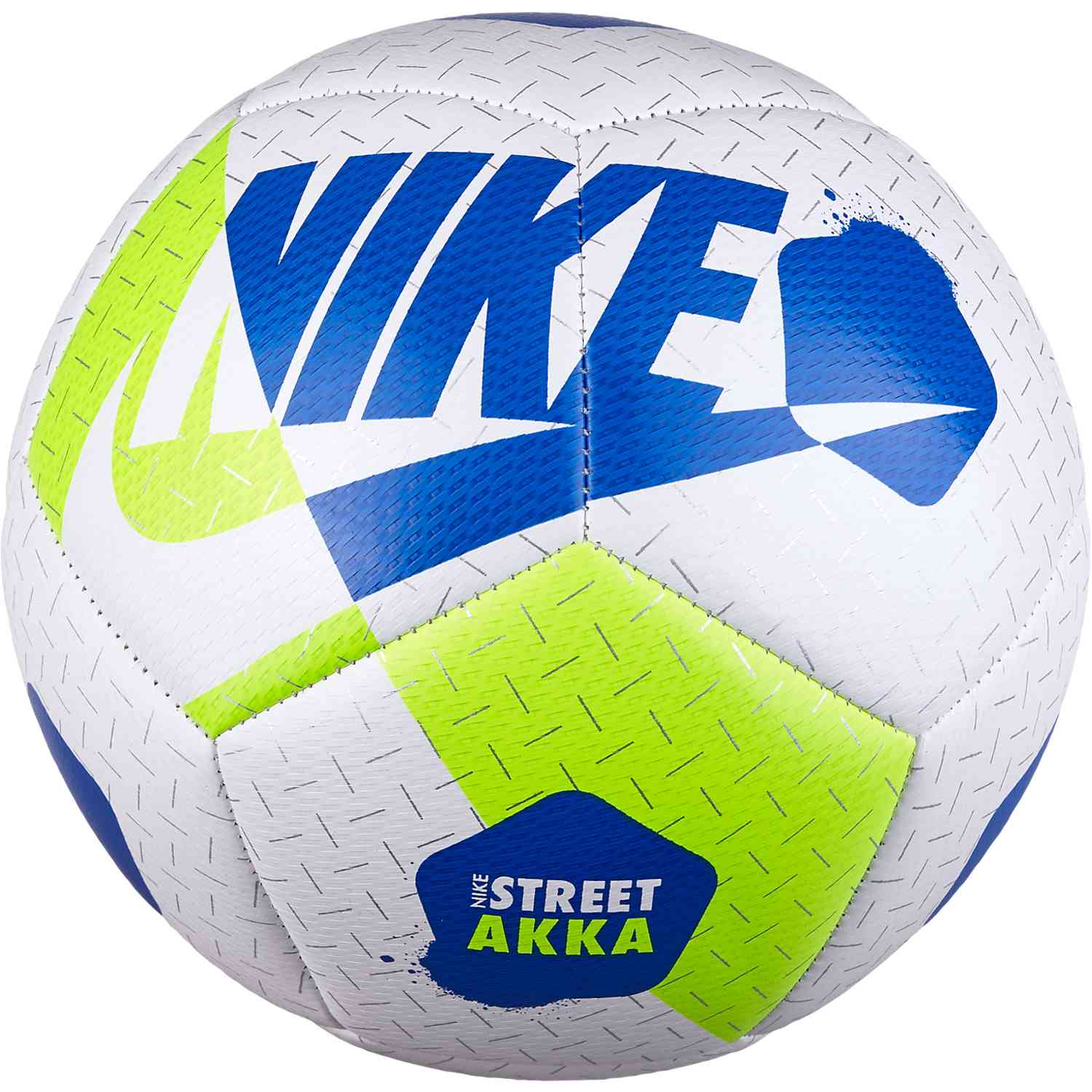 Nike Akka Street Soccer Ball - White/Volt/Hyper Cobalt - SoccerPro